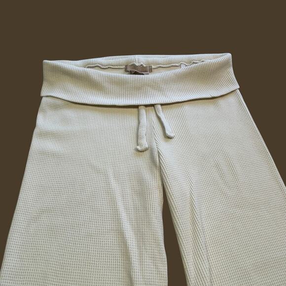 The Good Alma Foldover Organic Cotton Waffle Lounge Pant XX Large - Picture 8 of 9